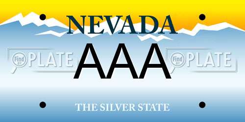 AAA Nevada License Plate