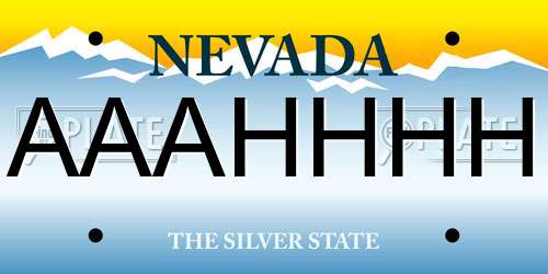 AAAHHHH Nevada License Plate