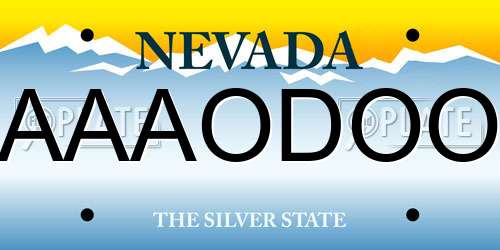 AAAODOO Nevada License Plate