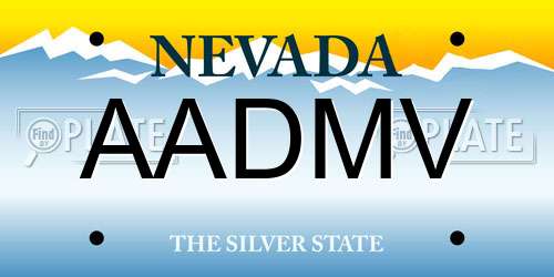 AADMV Nevada License Plate