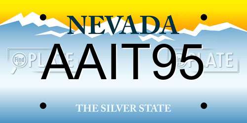 AAIT95 Nevada License Plate