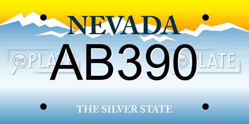 AB390 Nevada License Plate