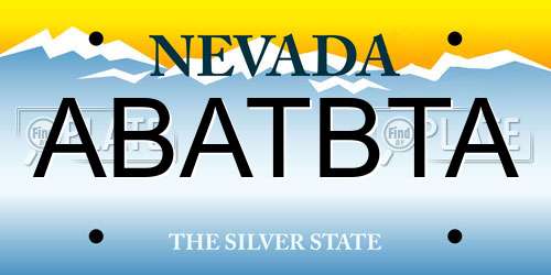 ABATBTA Nevada License Plate