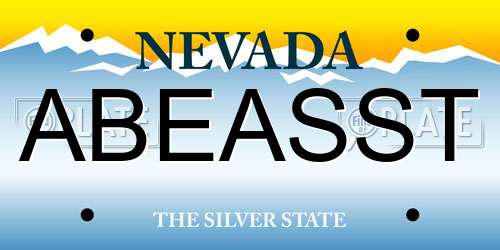 ABEASST Nevada License Plate