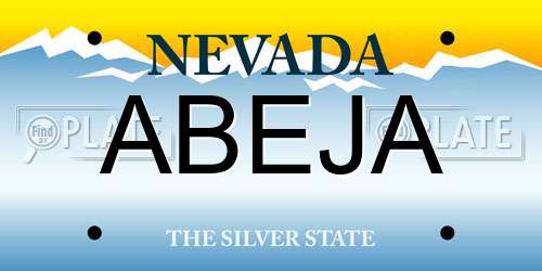 ABEJA Nevada License Plate