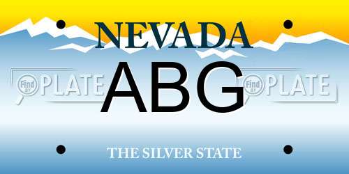 ABG Nevada License Plate