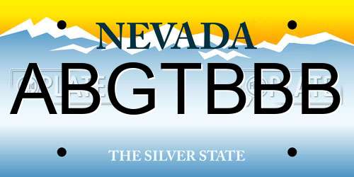 ABGTBBB Nevada License Plate