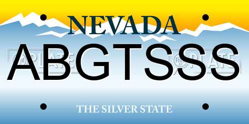 ABGTSSS Nevada License Plate