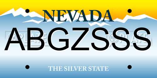 ABGZSSS Nevada License Plate