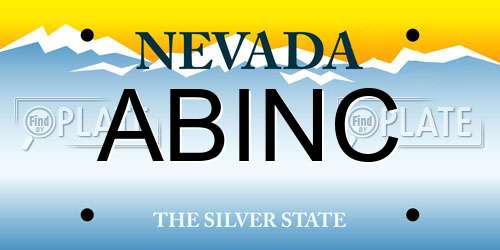 ABINC Nevada License Plate