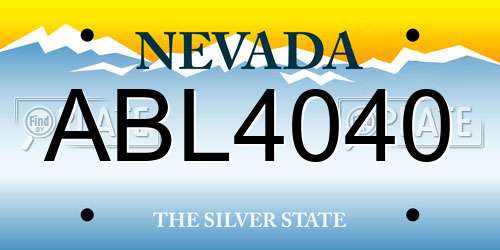 ABL4040 Nevada License Plate