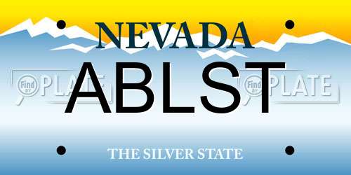 ABLST Nevada License Plate