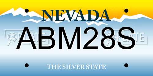 ABM28S Nevada License Plate