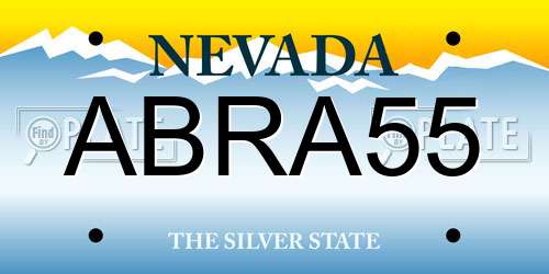 ABRA55 Nevada License Plate