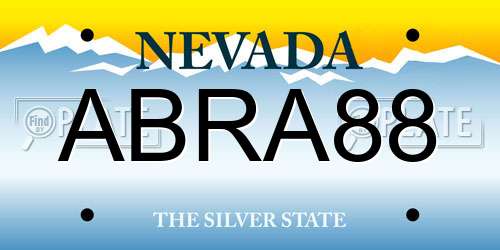 ABRA88 Nevada License Plate