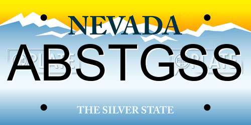 ABSTGSS Nevada License Plate