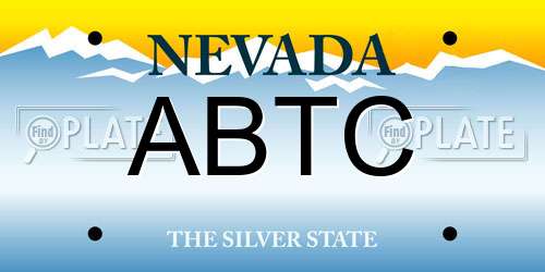 ABTC Nevada License Plate