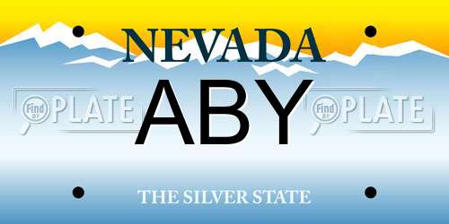 ABY Nevada License Plate