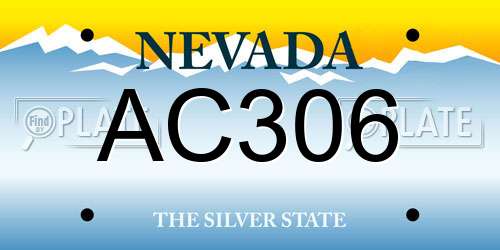 AC306 Nevada License Plate