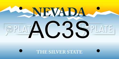 AC3S Nevada License Plate
