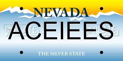 ACEIEES Nevada License Plate
