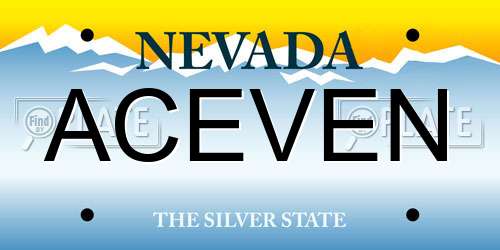 ACEVEN Nevada License Plate