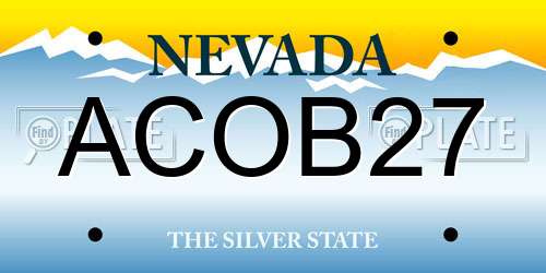 ACOB27 Nevada License Plate
