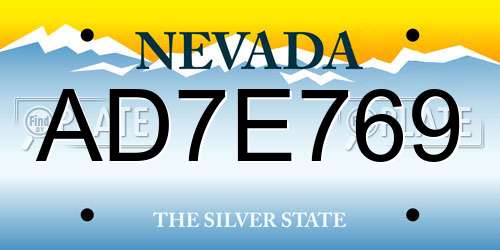 AD7E769 Nevada License Plate