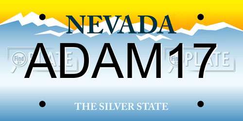 ADAM17 Nevada License Plate