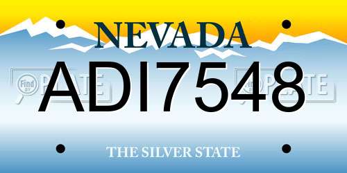 ADI7548 Nevada License Plate
