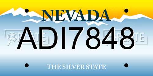 ADI7848 Nevada License Plate