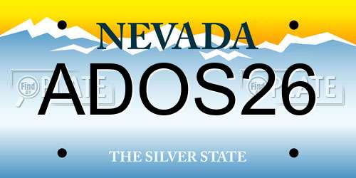 ADOS26 Nevada License Plate