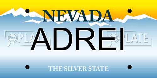 ADREI Nevada License Plate