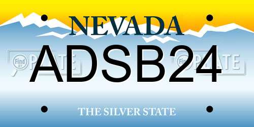 ADSB24 Nevada License Plate