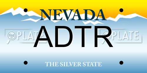 ADTR Nevada License Plate