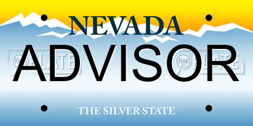 ADVISOR Nevada License Plate