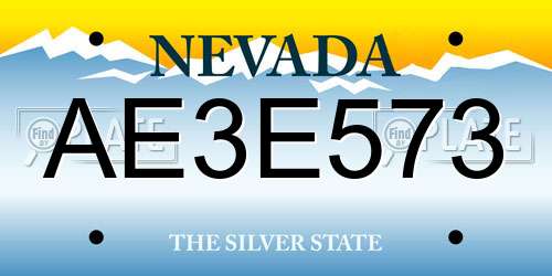AE3E573 Nevada License Plate
