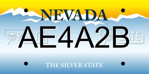 AE4A2B Nevada License Plate
