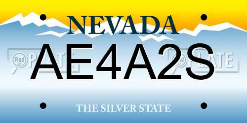 AE4A2S Nevada License Plate