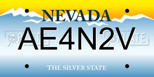 AE4N2V Nevada License Plate