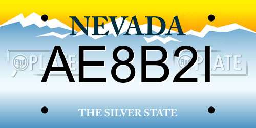 AE8B2I Nevada License Plate