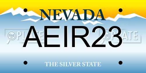AEIR23 Nevada License Plate