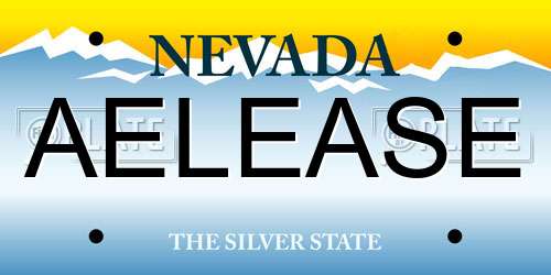 AELEASE Nevada License Plate