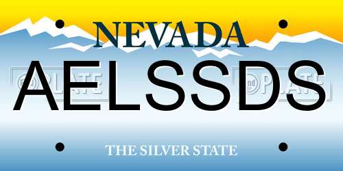AELSSDS Nevada License Plate