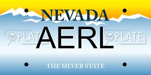 AERL Nevada License Plate