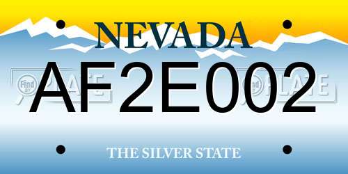AF2E002 Nevada License Plate