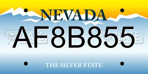 AF8B855 Nevada License Plate