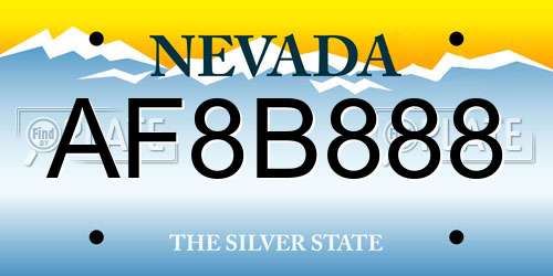 AF8B888 Nevada License Plate