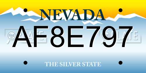AF8E797 Nevada License Plate