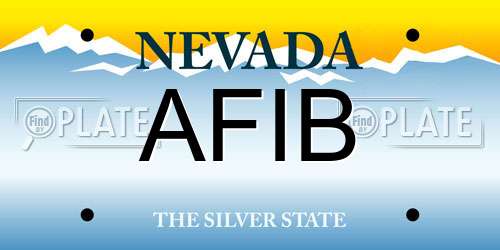 AFIB Nevada License Plate
